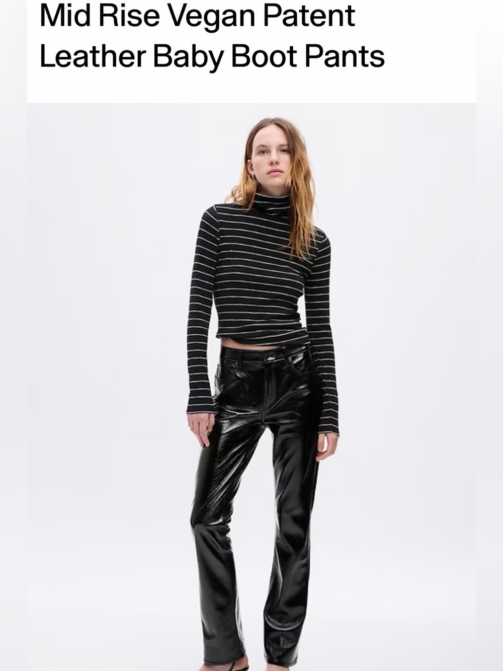 Gap baby boot patent leather pants nwt size 29